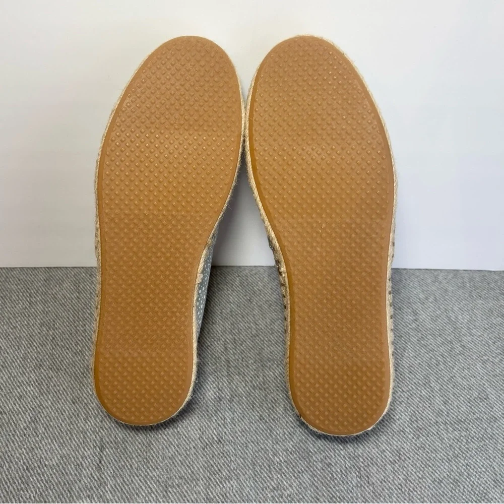 TOMS Alpargata Rope Tiny Dot Slip-On Espadrille Flats Light Blue Size 9